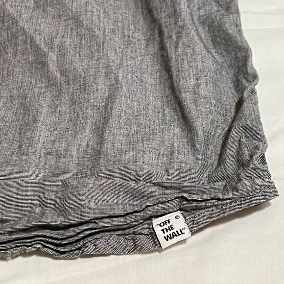 Vans button down shirt men's gray S gray with light gray with pocket ,(SALE) - Picture 12 of 12